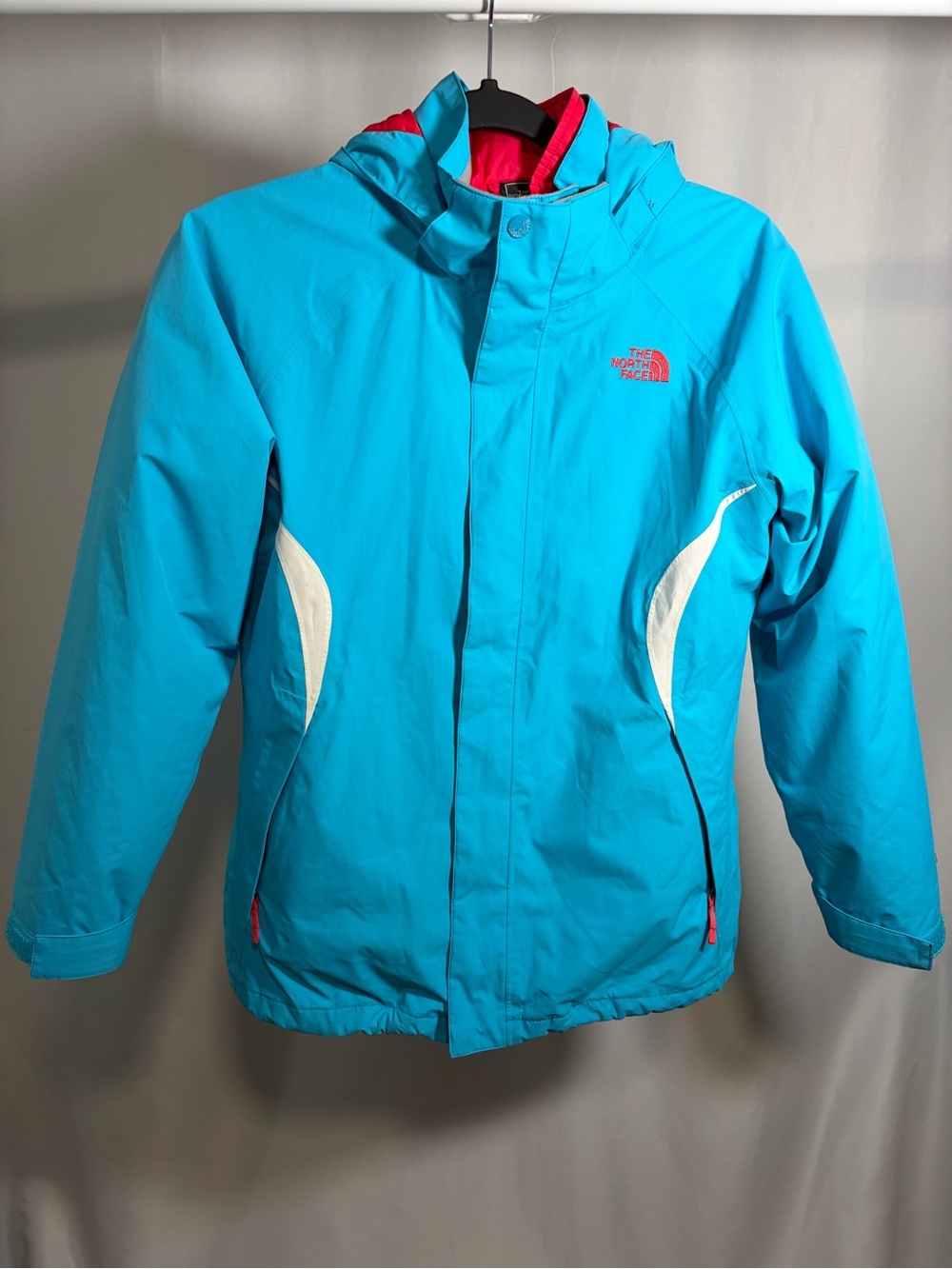 The North Face Girls L 14/16 3-in-1 Triclimate Jacket Turquoise Coral